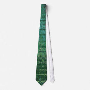 Tie, Abstract Grunge Teal Dark Green Aqua Tie