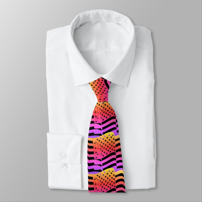 Tie-abstract /USA Flag Tie (Tied)