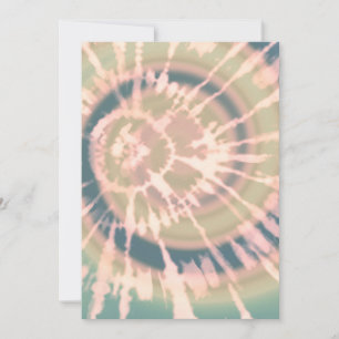 Tie and dye thank you card