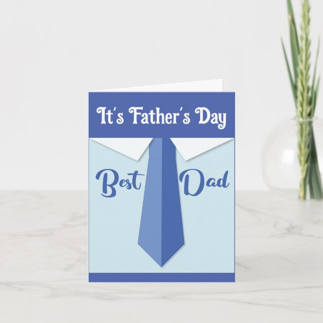 Tie And Shirt Father's Day Greeting Card (Front)