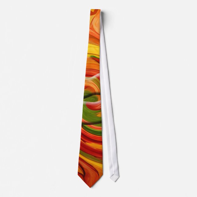 Tie- AUTUMN COLORFUL ABSTRACT DESIGN Tie (Front)