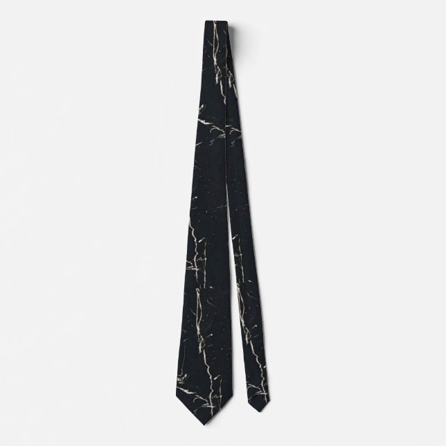Tie, Black Marble Neck Tie (Front)