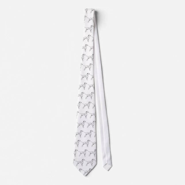 Tie: Black-Spotted Dalmatian Tie (Front)