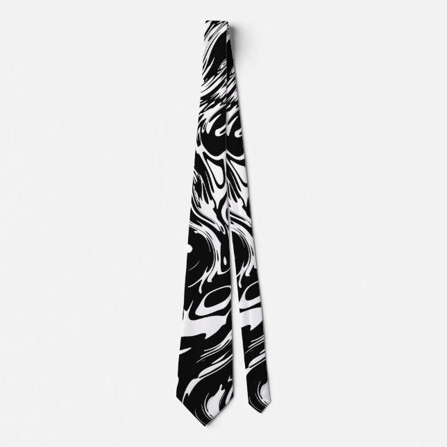 Tie Black & White Style Abstract (Front)