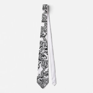 Tie Black & White Style Twisted Snake 2 Print