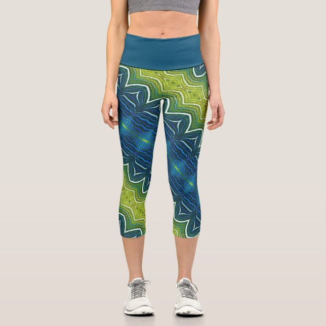 tie die capri leggings (Front)