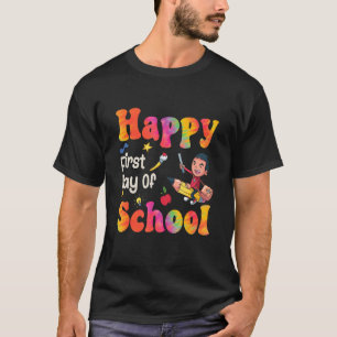 Tie Die Happy First Day Of School Teachers Student T-Shirt