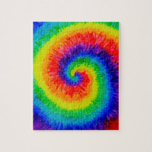 Tie Die Rainbow in Alcohol Ink Jigsaw Puzzle
