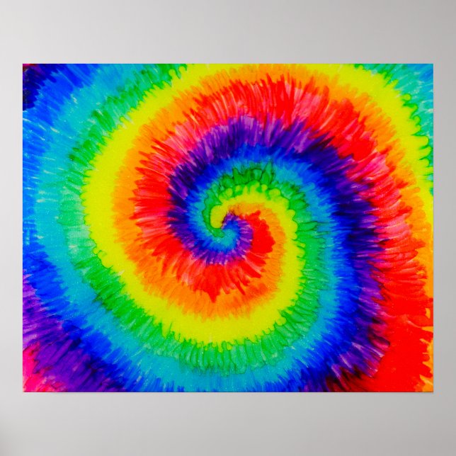 Tie Die Rainbow in Alcohol Ink Poster (Front)