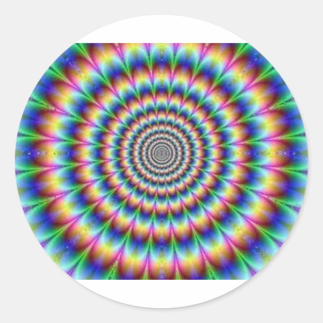 Tie Die Vortex Classic Round Sticker (Front)