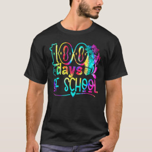 Tie Dye 100 Days Brighter Student Happy 100th Day T-Shirt