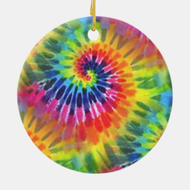 Tie Dye 2 Ceramic Ornament (Back)