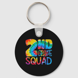 Tie Dye 2nd Grade Squad Teacher Student First Day  Key Ring
