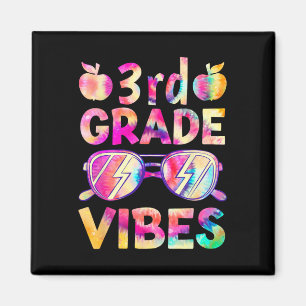 Tie Dye 3rd Grade Vibes Teacher First Day Of Byck Magnet