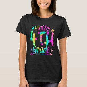 Tie Dye 4th Grade Teacher Back To School First Day T-Shirt