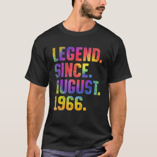 Tie Dye 57th Birthday Legend Since August 1966 57  T-Shirt