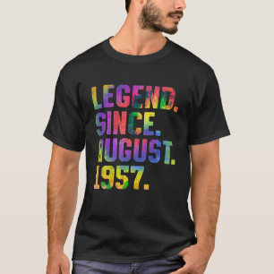 Tie Dye 66th Birthday Legend Since August 1957 66 T-Shirt