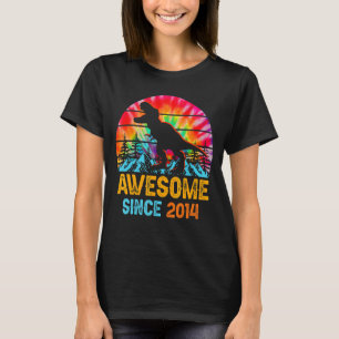 Tie Dye 8th Birthday 2014 Dinosaur 8 Year Old T-Shirt