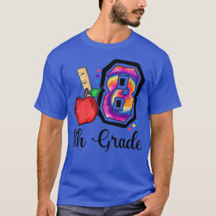 Tie Dye 8th Grade Matching Back To School Teacher T-Shirt