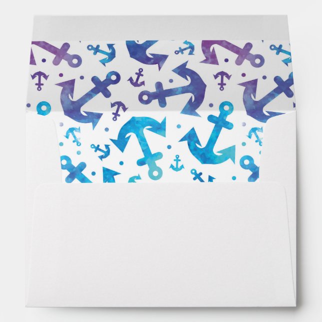 Tie Dye Anchor Pattern 2 Envelope (Back (Bottom))
