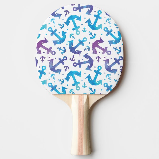 Tie Dye Anchor Pattern 2 Ping Pong Paddle (Front)