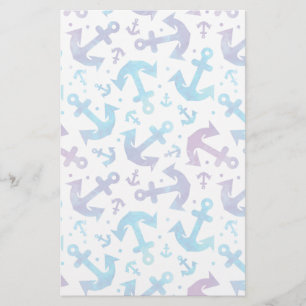 Tie Dye Anchor Pattern 2 Stationery