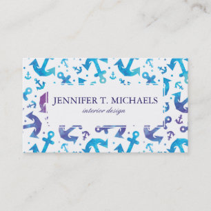 Tie Dye Anchor Pattern Business Card