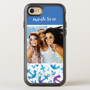 Tie Dye Anchor Pattern   Your Photo & Name OtterBox Symmetry iPhone 8/7 Case