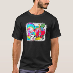 Tie Dye Apple Primary School Student Teacher Back T-Shirt
