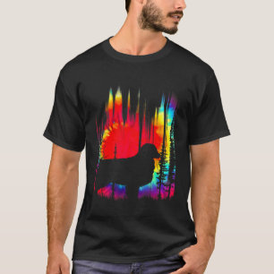 Tie Dye Australian Shepherd Hippie Puppy  Dog T-Shirt