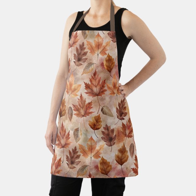 Tie Dye Autumn Leaves Apron (Insitu)