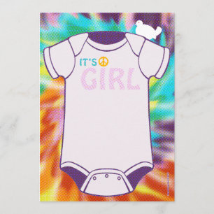 Tie Dye Baby Shower Invitations