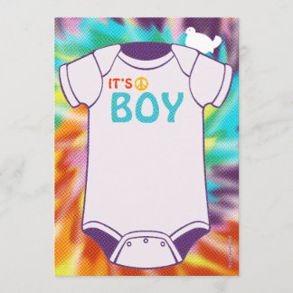 Tie Dye Baby Shower Invitations Boys