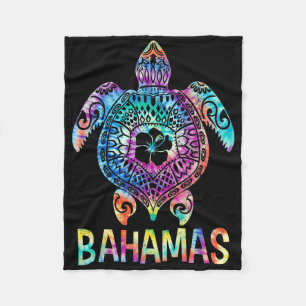 Tie Dye Bahamas-caribe Sea Turtle Matching Family Fleece Blanket
