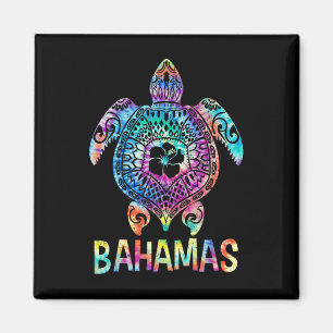 Tie Dye Bahamas-caribe Sea Turtle Matching Family Magnet