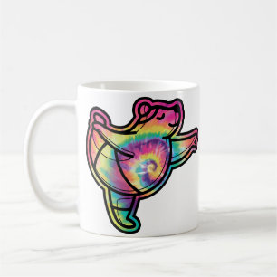 Tie Dye Ballerina Bear: Graceful and Colourful Coffee Mug