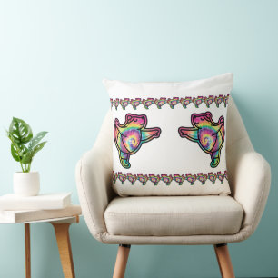 Tie Dye Ballerina Bear: Graceful and Colourful Cushion