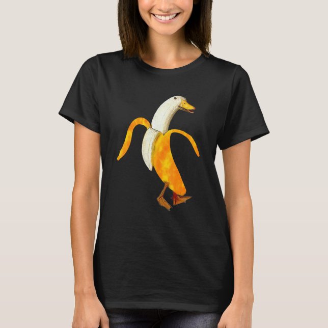 Tie Dye Banana Duck World Farm Animal Pun Distress T-Shirt (Front)