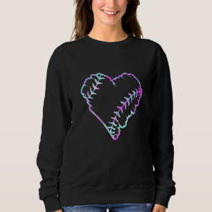 Tie Dye Baseball Heart Baseball Fans Baseball Sweatshirt