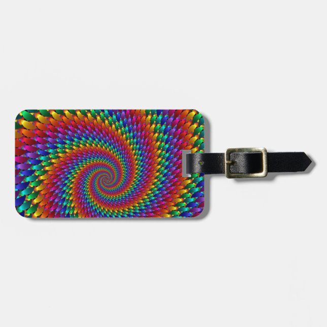 Tie Dye Basic Luggage Tag (Front Horizontal)