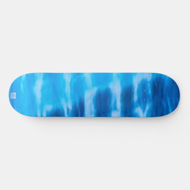 Tie-dye beach sunset blue skateboard (Horz)