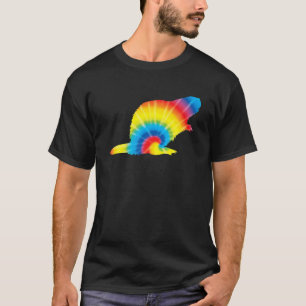 Tie Dye Beaver Rainbow Print Rodent Kit Hippie Pea T-Shirt