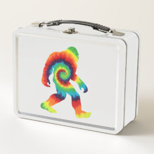 Tie Dye Bigfoot Metal Lunch Box