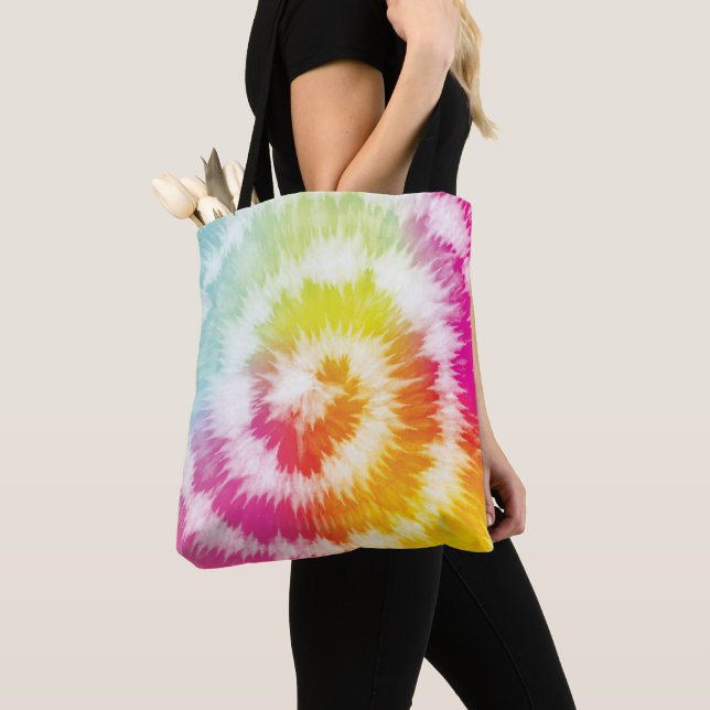 Tie-Dye Birthday Favour Bag Tote Bag (Close Up)