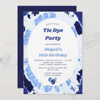 Tie Dye Birthday Party Indigo Blue Shibori