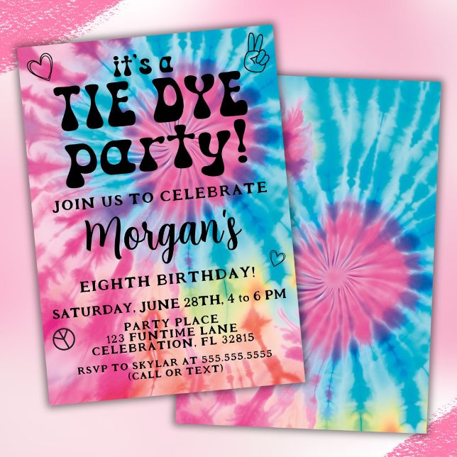 Tie Dye Birthday Party Invitation (Creator Uploaded)