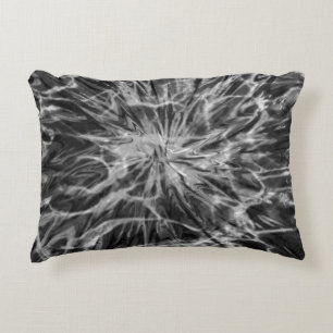 TIE DYE BLACK WHITE DECORATIVE CUSHION