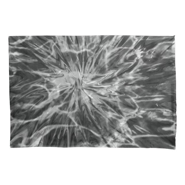 TIE DYE BLACK WHITE  PILLOWCASE (Front)