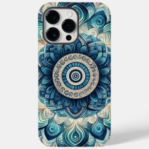 Tie-dye Blue Ocean Waves Design Case-Mate iPhone 14 Pro Max Case