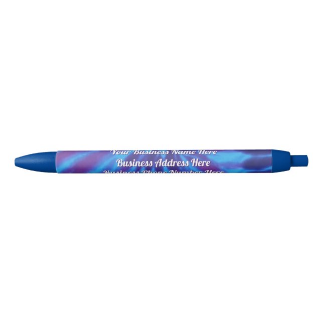 Tie Dye Blue Teal Purple Colourful Pattern Hippie Ink Pen (Front)
